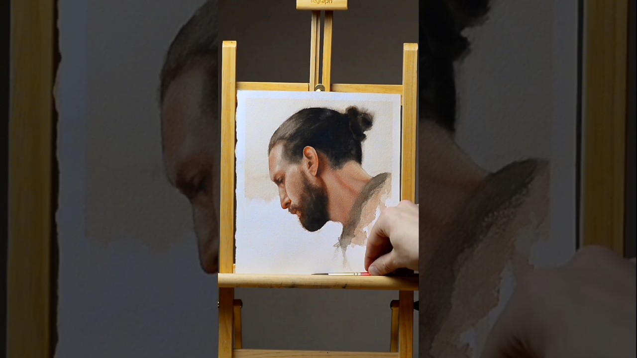 Si quieres mejorar tus retratos en acuarela, accede al curso en: www.javierfernandezarte.com 👍🏼😉