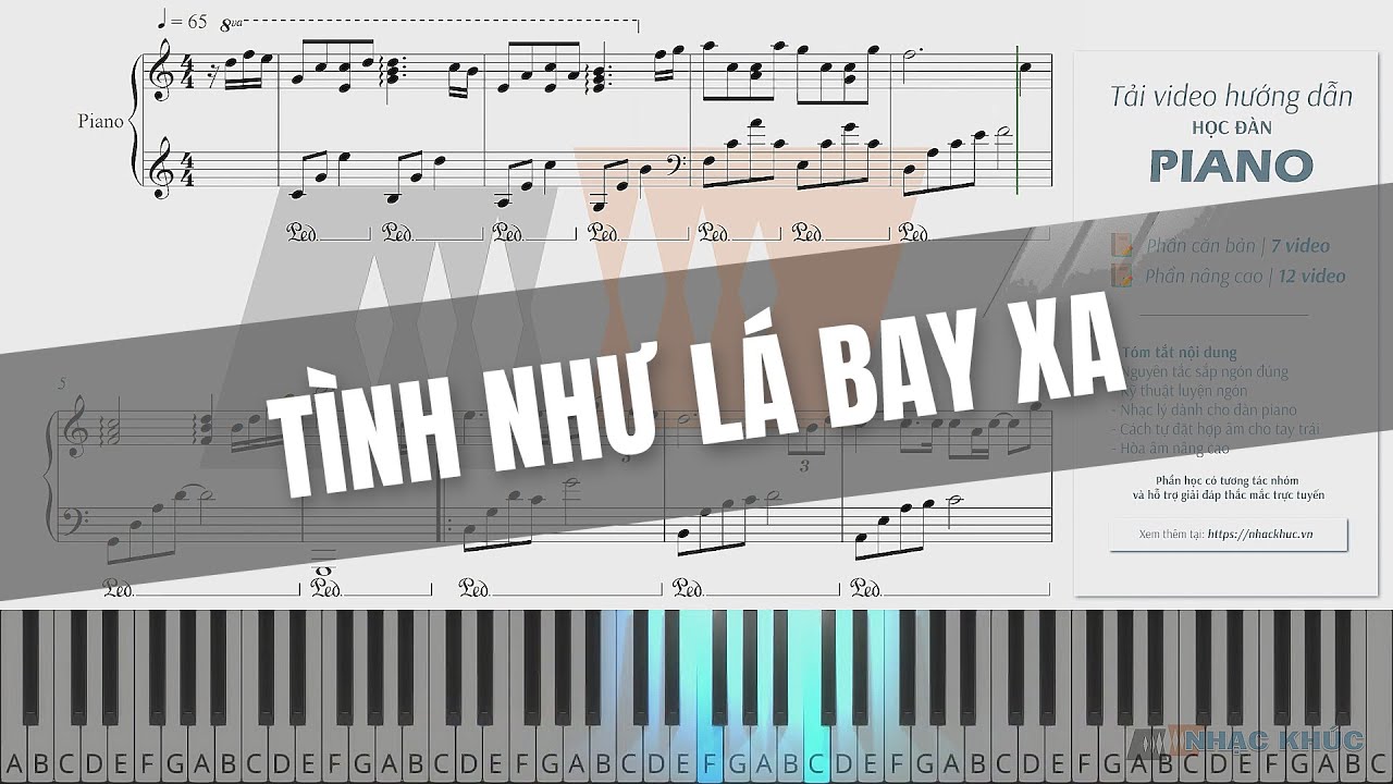 TÌNH NHƯ LÁ BAY XA | piano #sheetmusic
