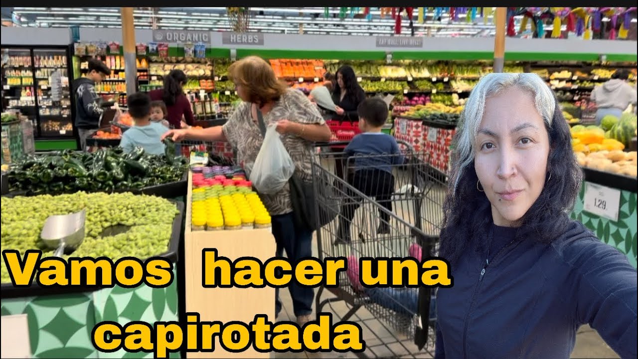 EN EL SUPERMERCADO COMPRANDO PARA HACER UNA DELICIOSA CAPIROTADA 