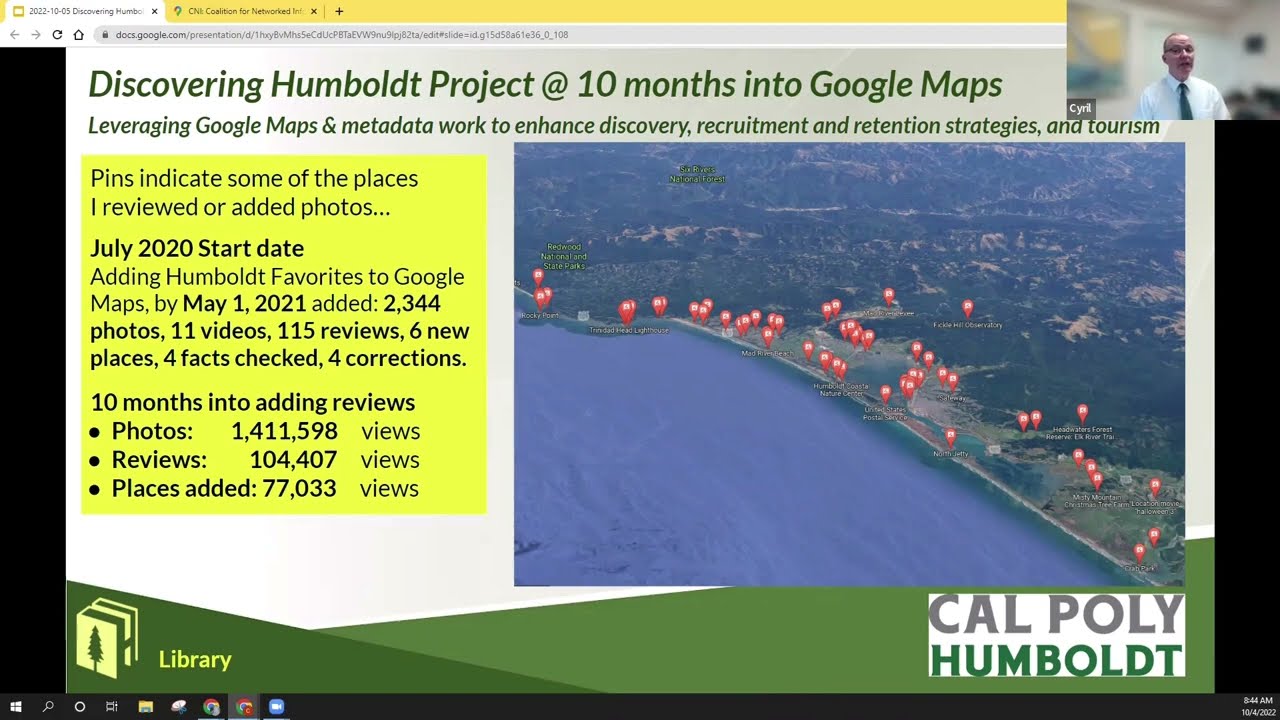 Discovering Humboldt: Google Maps & Metadata to Enhance Discovery, Recruitment, Retention, & Tourism
