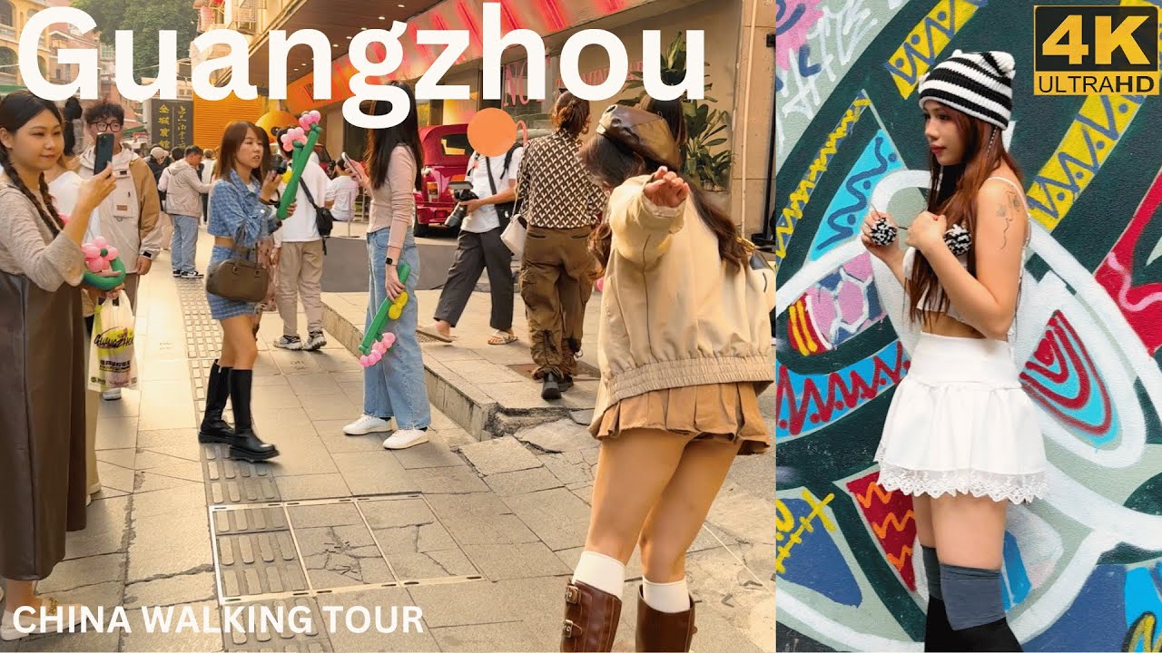 🔥 Most Fashionable Street in Guangzhou | China Street Walk Tour 4K