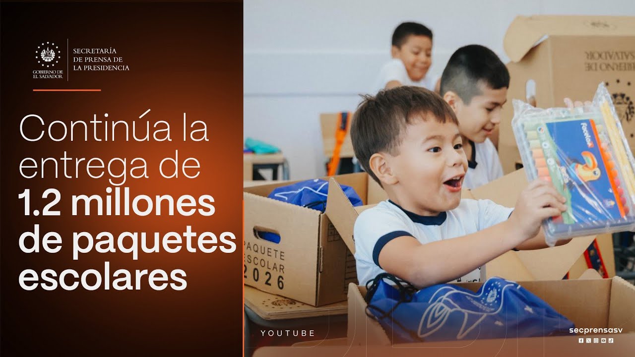 Gobierno del Presidente Nayib Bukele alivia economía familiar con entrega de paquetes escolares