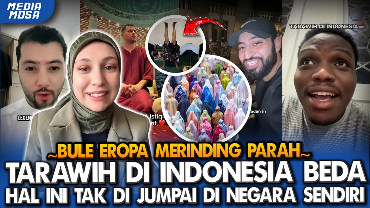 HATI BULE EROPA BERGETAR PARAH‼️LANGSUNG TERDIAM LIHAT RIBUAN MUSLIM TARAWIH DI INDONESIA
