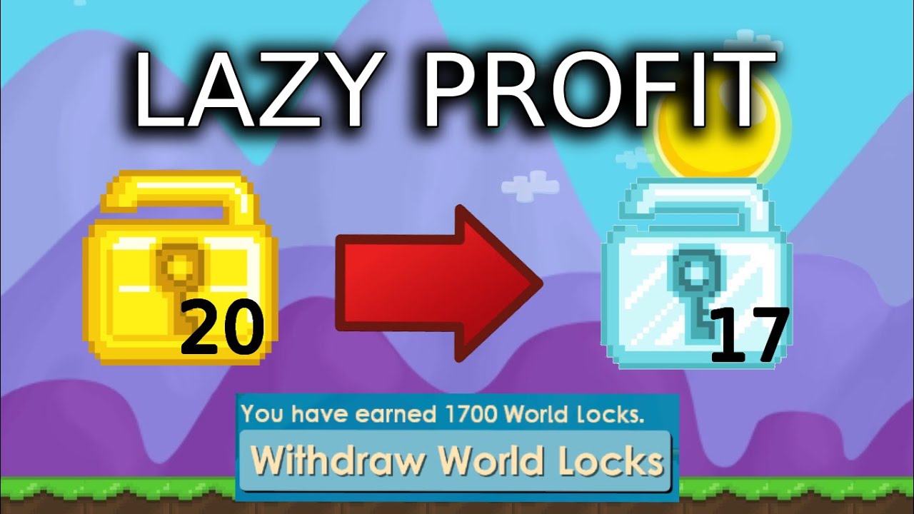 LAZY PROFIT IN GROWTOPIA 2023 !! ( Growtopia Lazy Profit )