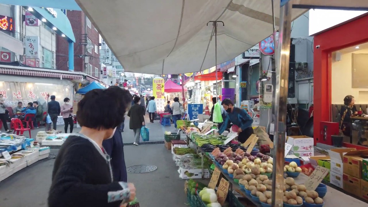 [4k] Korea tour local market shopping walk 하남 덕풍시장 장날
