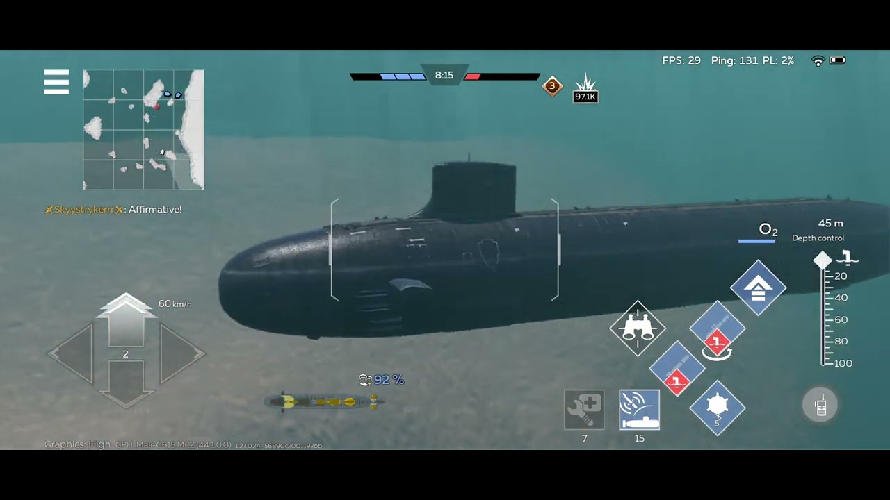 USS Seawolf's cheezy action🧀 (War Thunder Mobile)
