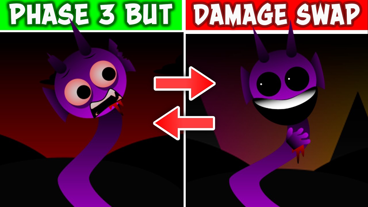 Sprunki Phase 3 But DAMAGE SWAPPED DOUBLE DATE