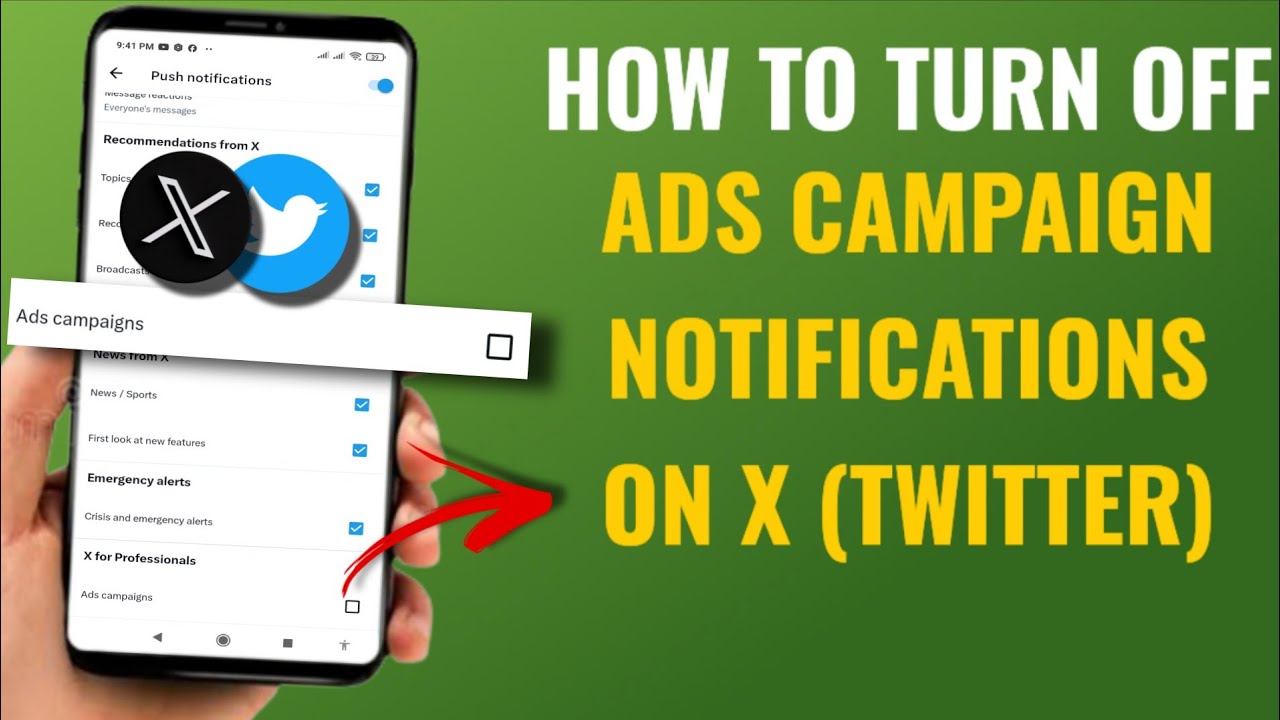 How to Turn Off Ads Campaign Notifications on X (Twitter) Easily In English