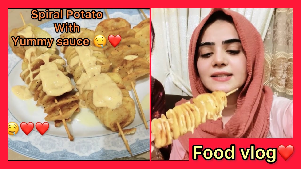 Homemade Spiral Potato With Yummy Sauce ❤️🤤 | Dietitian Aqsa Vlog