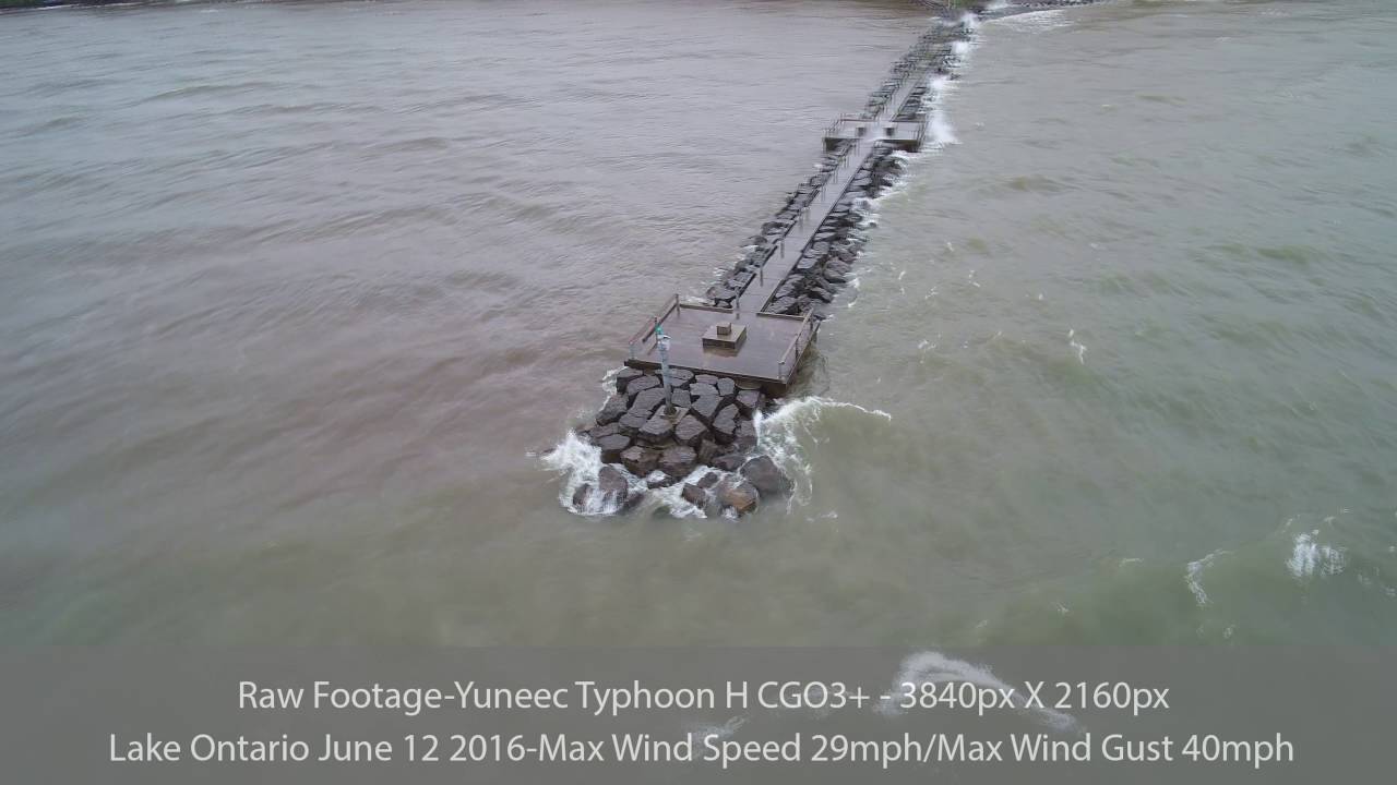 Yuneec Typhoon H in EXTREME Gale Force Winds on Lake Ontario