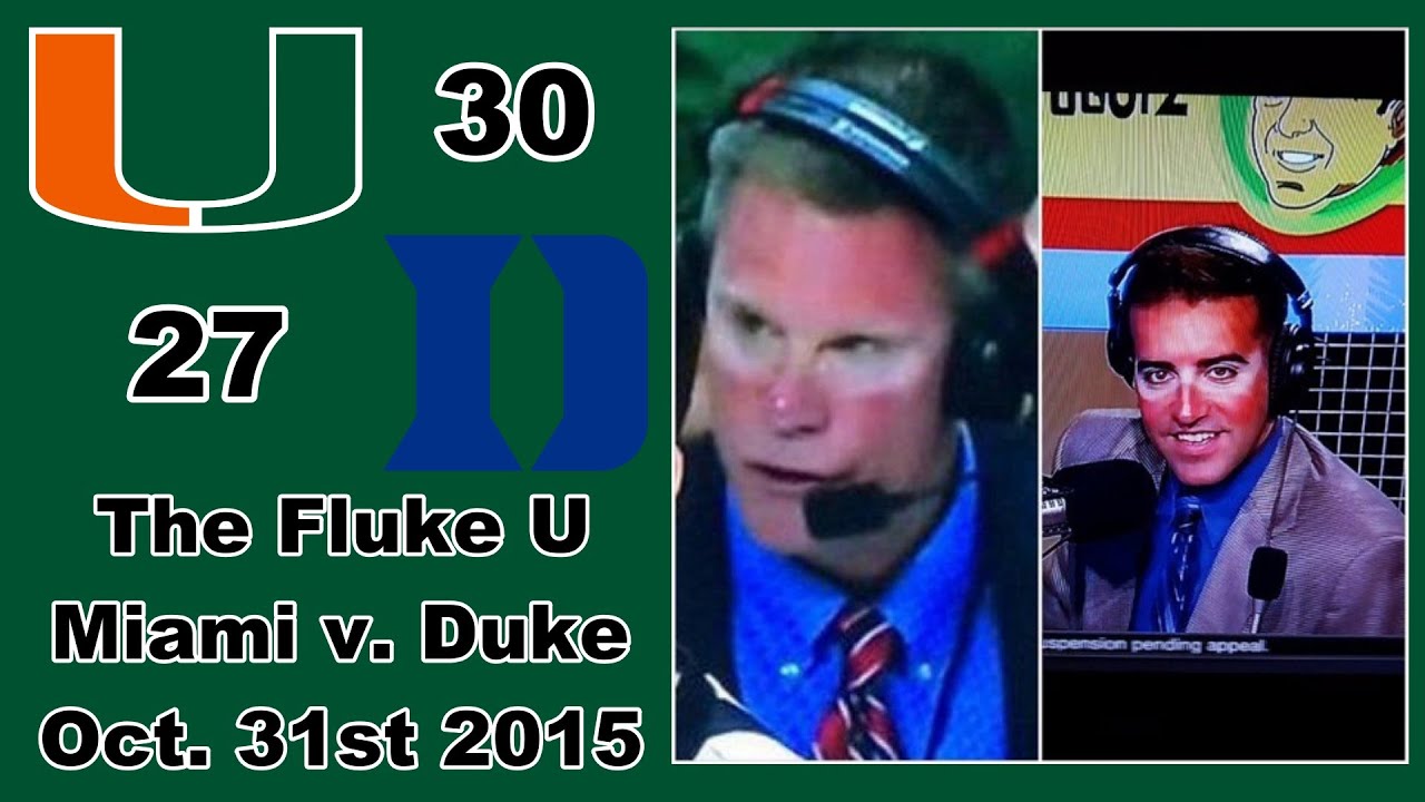 The Fluke U - Miami/Duke Lateral Play - Narrated by Mike Ryan as Joe Zagacki