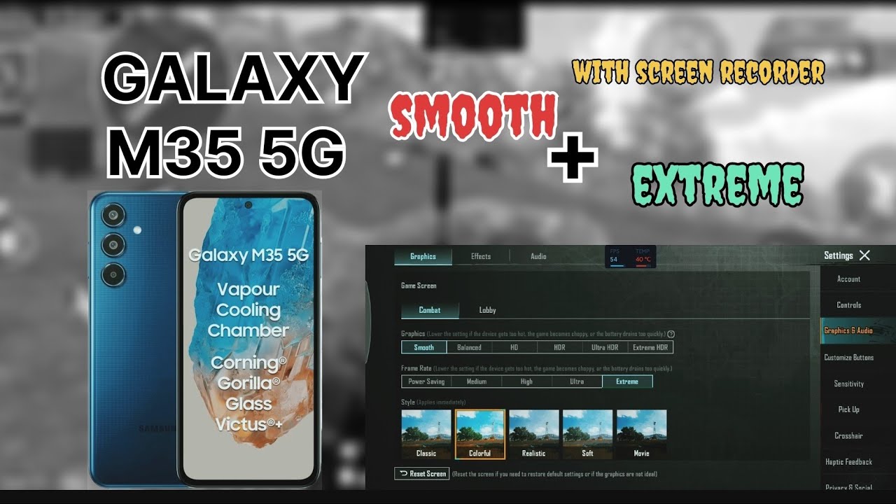 GALAXY M35 5G GAMING TEST IN BGMI 60 FPS