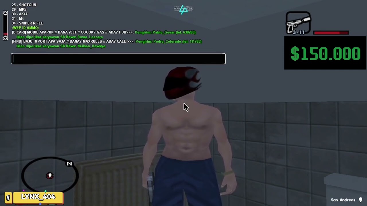 [CLEO PC] CARA SPAWN GUN SAMP PC Lynxbp.cs Lynxwep.cs