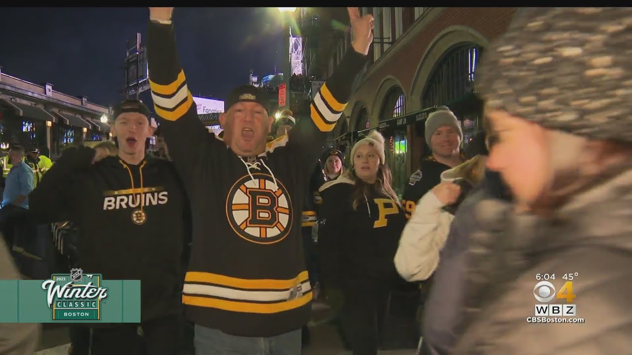 Bruins fans celebrate Winter Classic win at Fenway Park