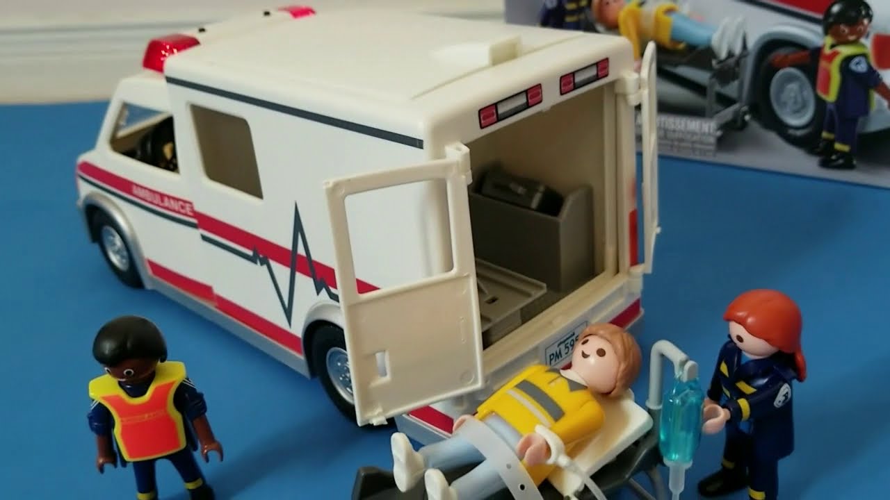 Anyone call 911? These Playmobil Ambulance First Responders come with (IV) Intravenous!