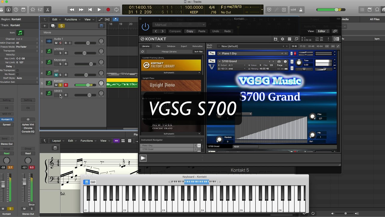 VGSG's Gospel Essentials S700 and Yamaha S90ES Comparison