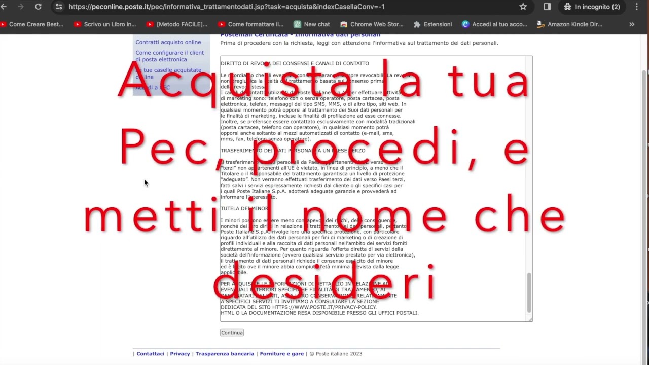Come Fare una Pec email Certificata con le Poste