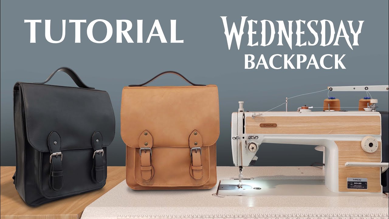 DIY Wednesday Addams Backpack - How to make Satchel Bag - Tutorial Membuat Ransel Handmade