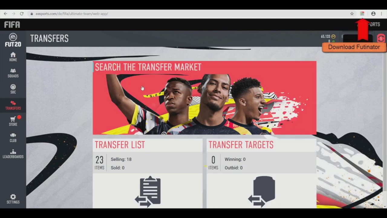 Futinator Web App for Fifa 20 FUT - Easy and effective Autobuyer
