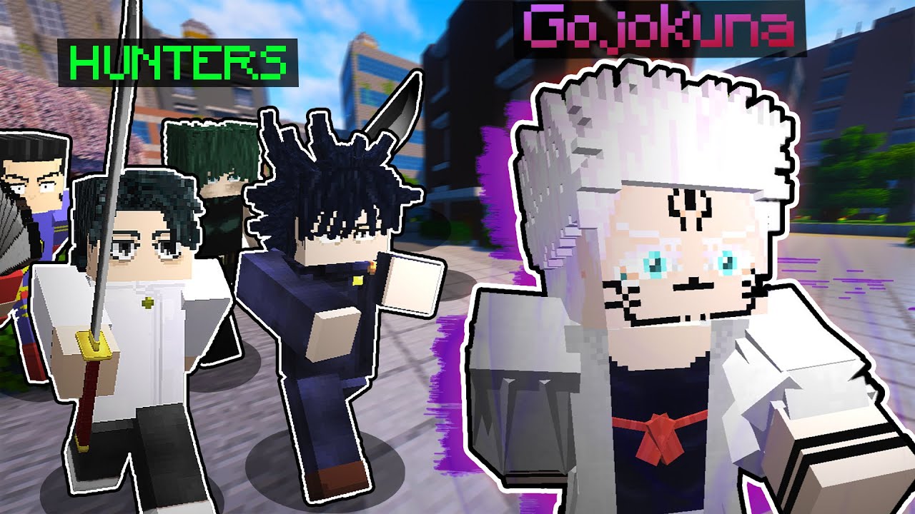 Minecraft Manhunt, But I am Gojo Vessel Sukuna from Jujutsu Kaisen
