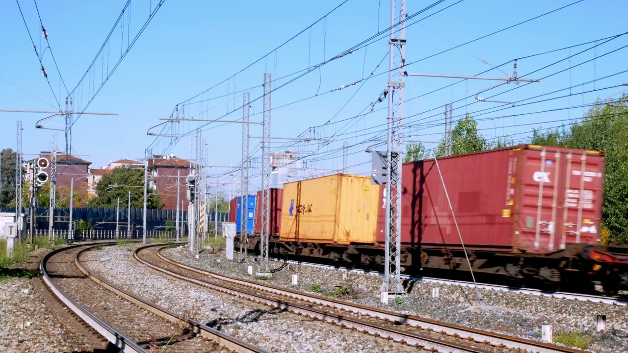 Container train hauled by Railpool E494 564, Milano Forlanini, October 2023
