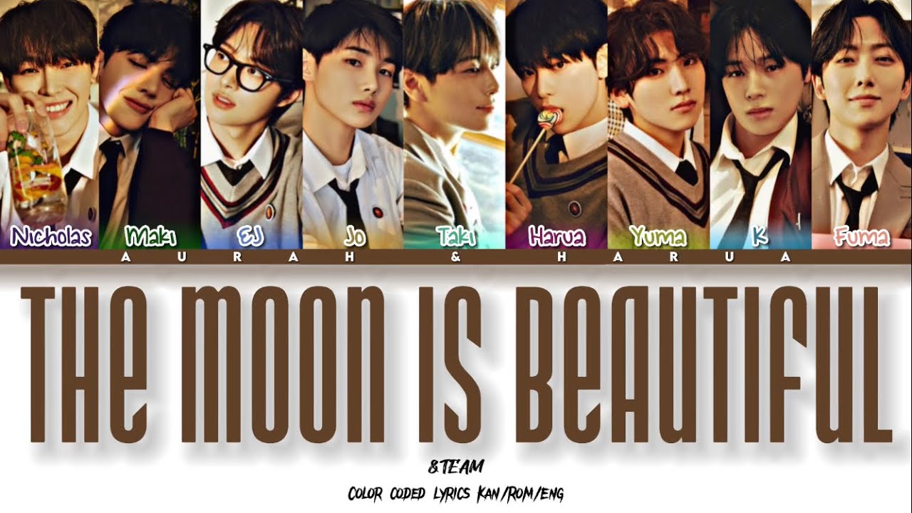 &TEAM - '月が綺麗ですね' Lyrics (The Moon is beautiful) (Color Coded Lyrics Kan/Rom/Eng)