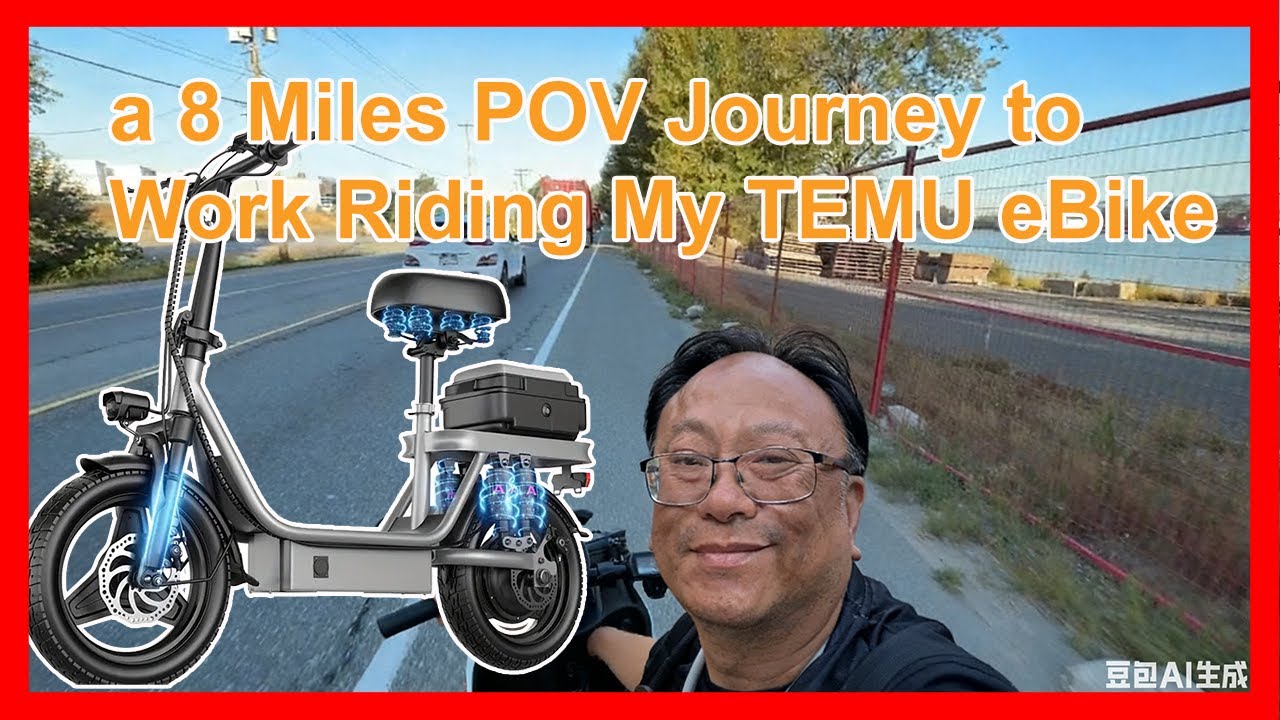 a 8 Miles POV Journey to Work Riding My TEMU eBike