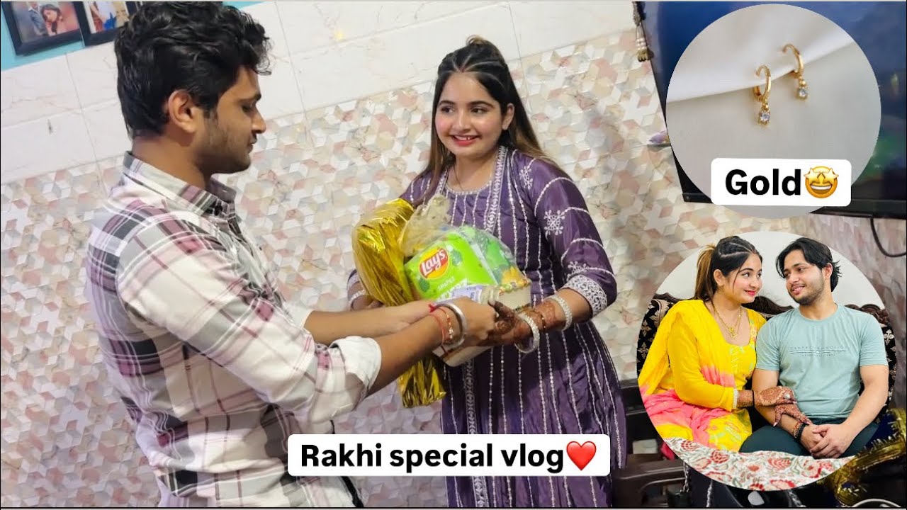 Kisne Kare Gold K Earings Gift🤩 Rakshabandhan special vlog❤️