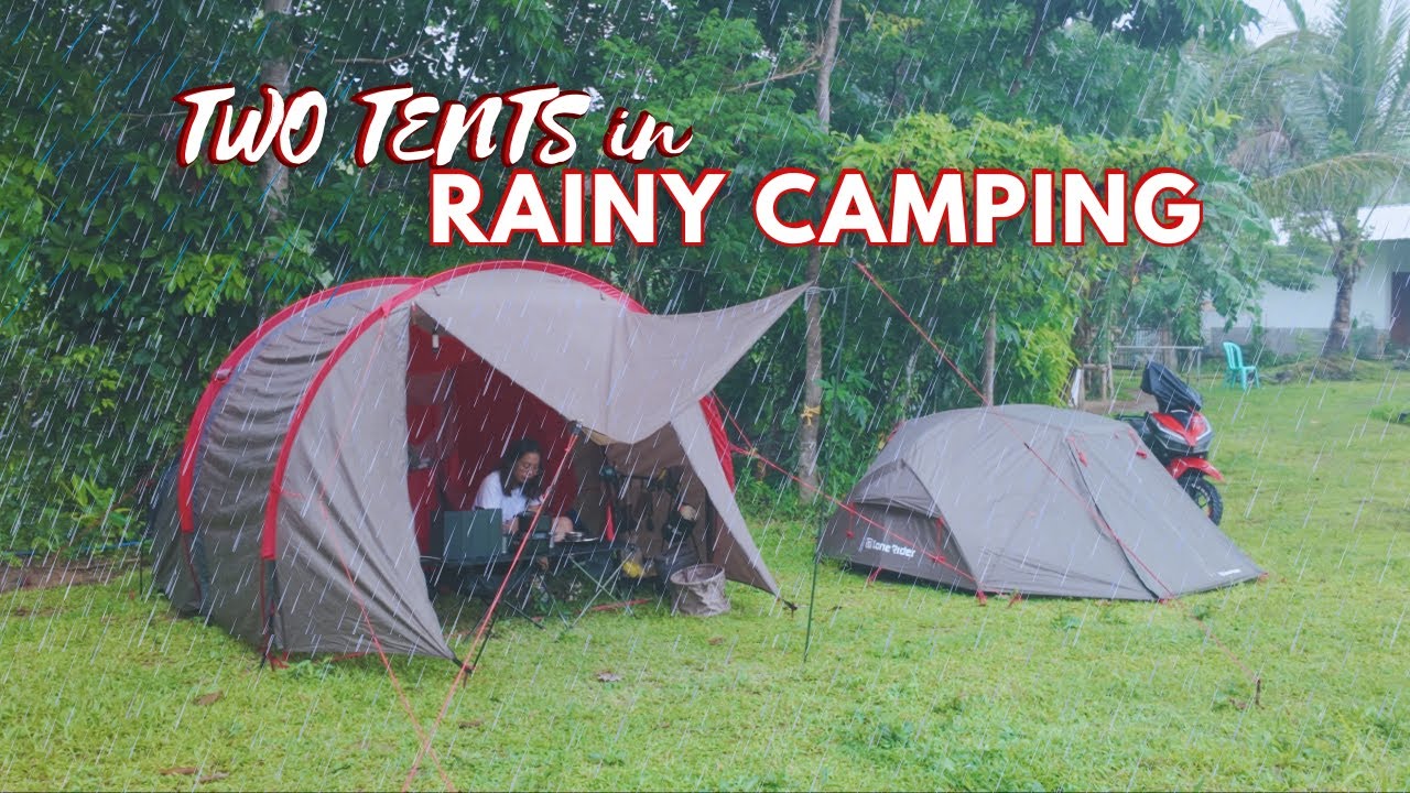 RELAXING RAINY CAMPING BY THE RIVER | ISLA REBELDE | MOTOCAMPING | LONERIDER | SILENT |HONDA CLICK