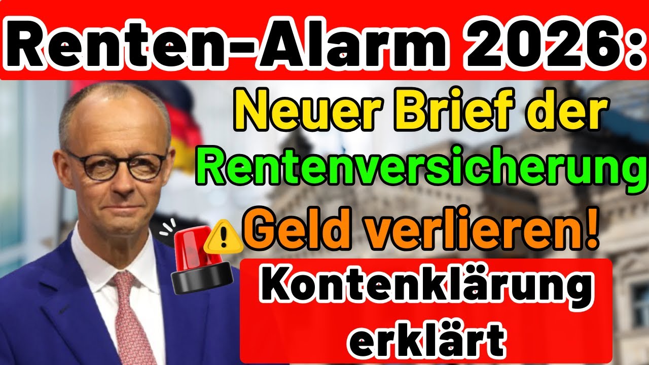 Renten-Alarm 2026: Neuer Brief der Rentenversicherung – Oder Geld verlieren! | Kontenklärung erklärt