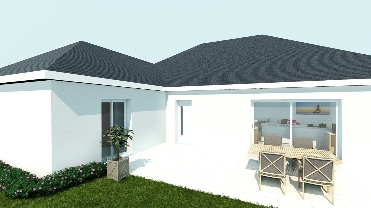 Visite d'une maison intérieure et extérieure 125 m² habitable + un garage de 21 m²