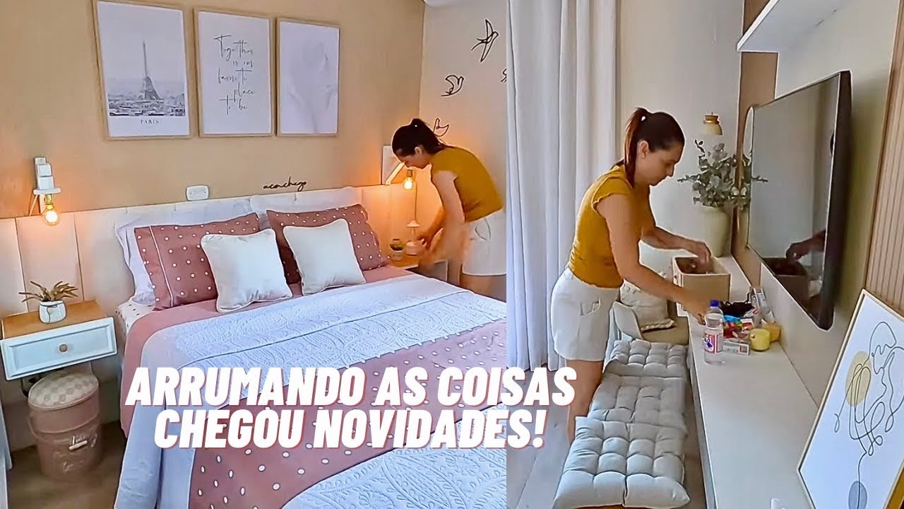 ARRUMANDO QUASE TUDO PELA CASA CHEGOU NOVIDADE DE CAMA POSTA  PARA OS QUARTOS