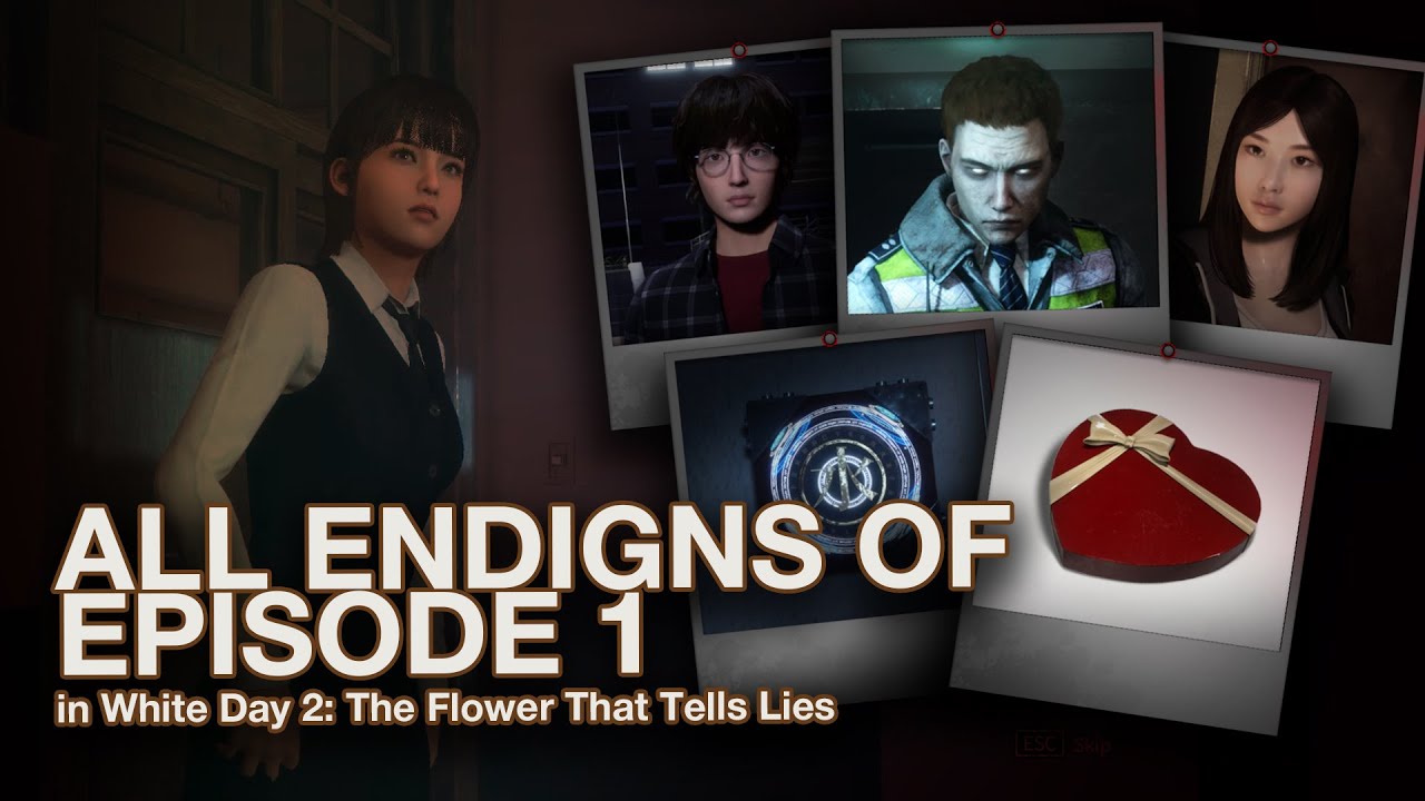 ALL ENDINGS OF EPISODE 1 in White Day 2: The Flower That Tells Lies