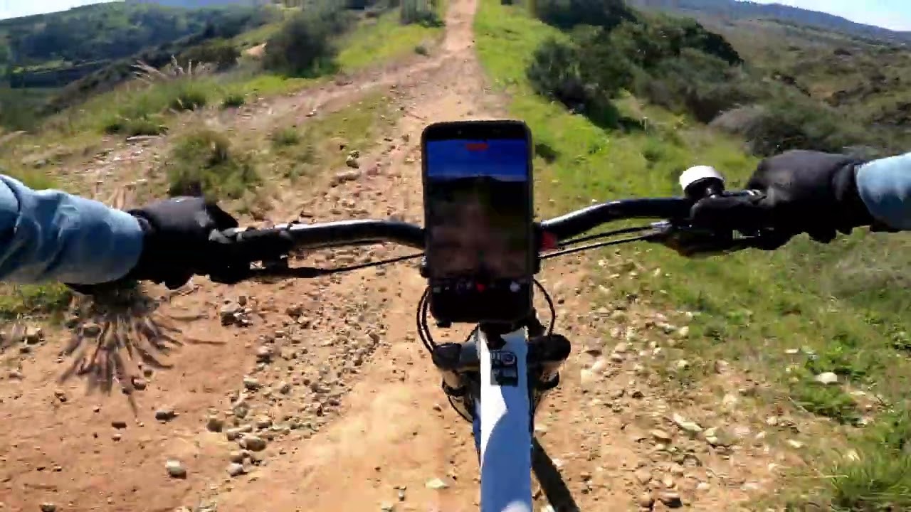 Riding a new loop at Santiago Oaks on a WalMart Bike