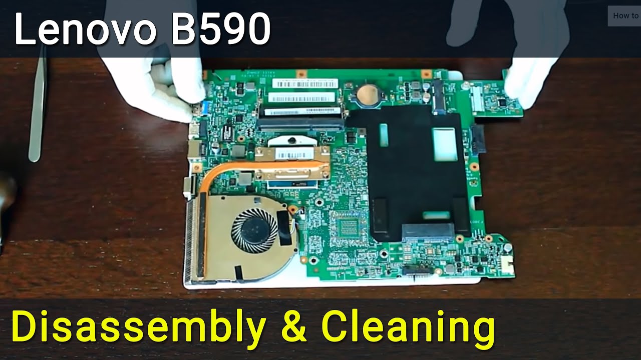 Lenovo B590 Разборка, чистка вентилятора от пыли и замена термопасты