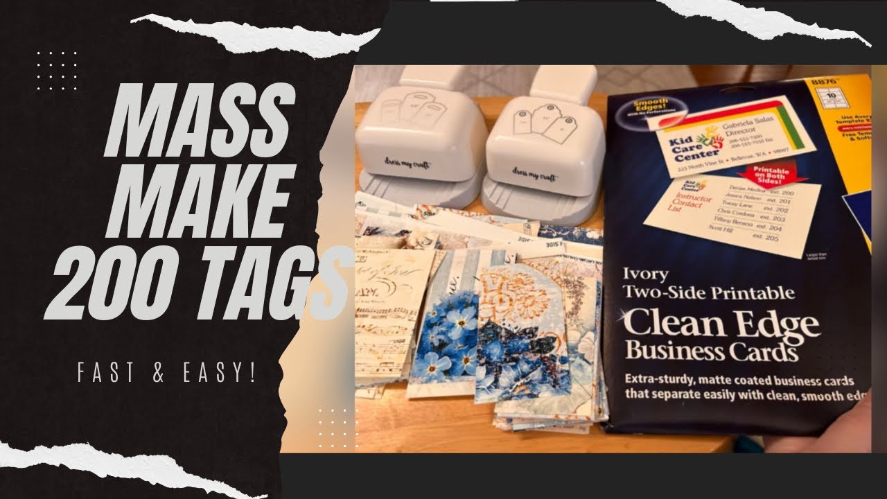 Mass make 200 tags quick and easy for your junk journal 