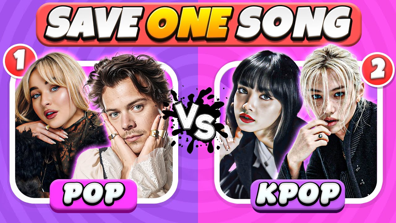 Pop vs kpop 🍬: save one song 🔥🎶| music quiz ✨