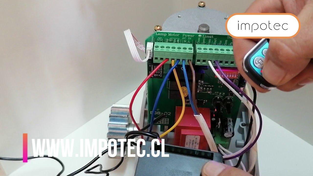CONEXION RECEPTOR A MOTOR PLACA EGB 02 MOTORES IMPOTEC