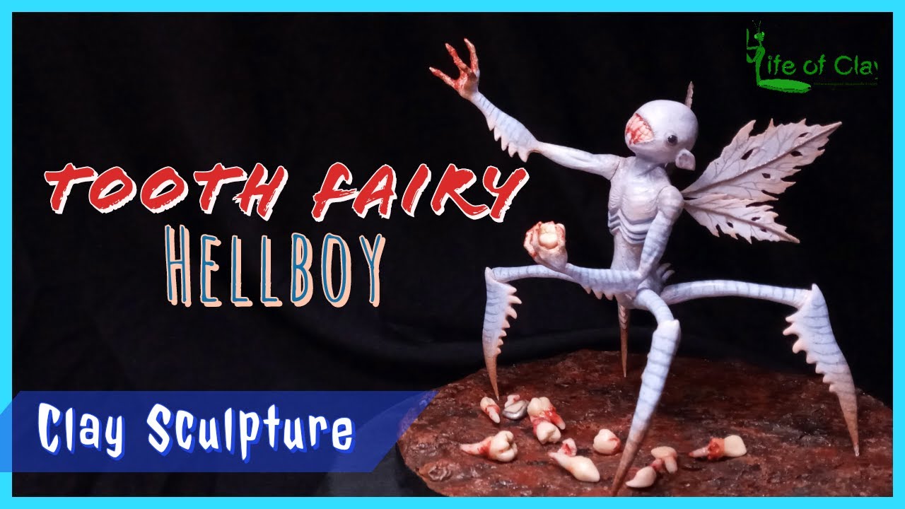 Sculpting Tooth Fairy from Hellboy ll_Polymer Clay_Life of Clay
