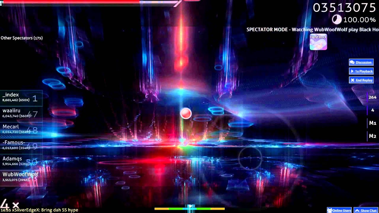 osu! WubWoofWolf Black Hole - Pluto [Challenge] HR SS spec + chat