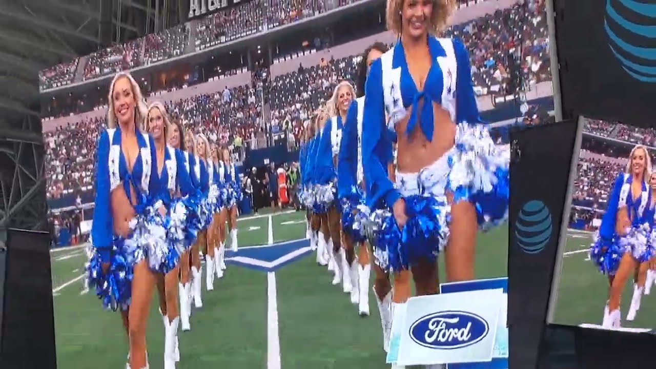 Dallas Cowboys Cheerleaders perform Thunderstruck pregame vs Washington Commanders 10/2/22
