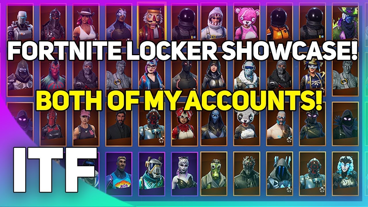My Fortnite Locker Showcase on BOTH Accounts! (Fortnite Battle Royale)