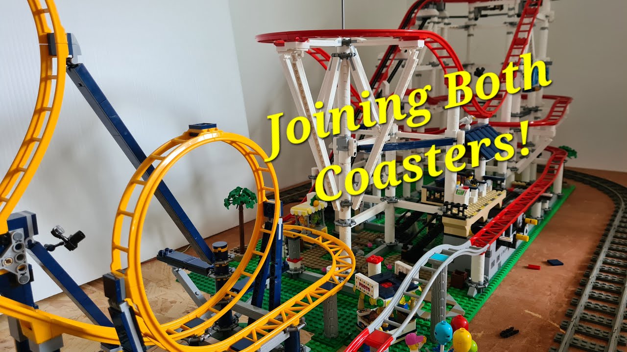 Joining Lego 10303 Loop Coaster and 10261 Roller Coaster together to make a Super Roller Coaster!