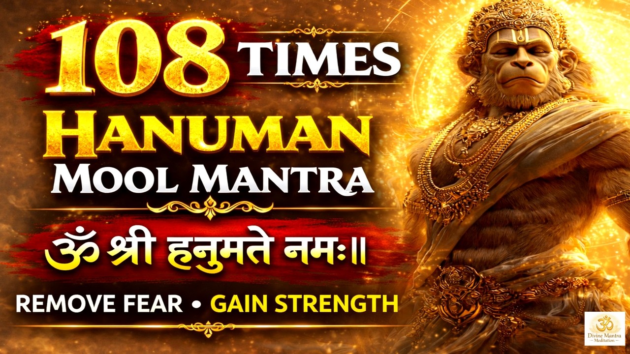 Hanuman Mool Mantra Jaap 108 Times | Om Shri Hanumate Namah | Meditation for Strength & Blessings