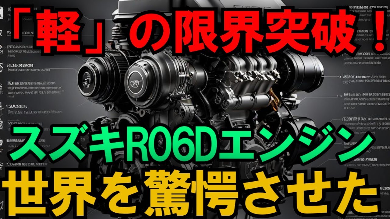 【技術革新】スズキR06Dエンジン、熱効率37%！日本の技術力が世界を圧倒【海外の反応】【最新技術】【日本の技術】