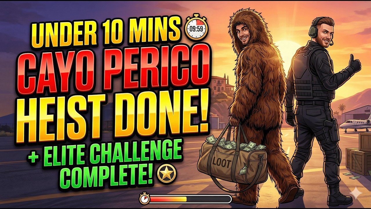 INSANE Cayo Perico Duo Speedrun - UNDER 10 MINS + Elite Challenge! 💰