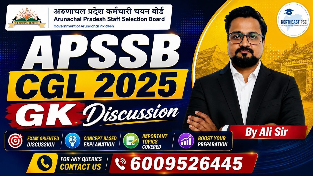 APSSB CGL 2025 GK Discussion by Ali Sir I Target APSSB CGL & CHSL 2026