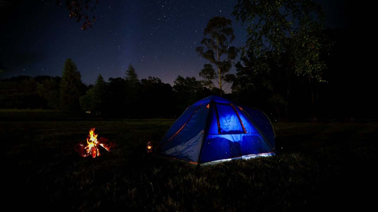 Lie In The Tent Overlooking The Flickering Campfire Relax, Sleep Well Listen To The Sounds Of Nature