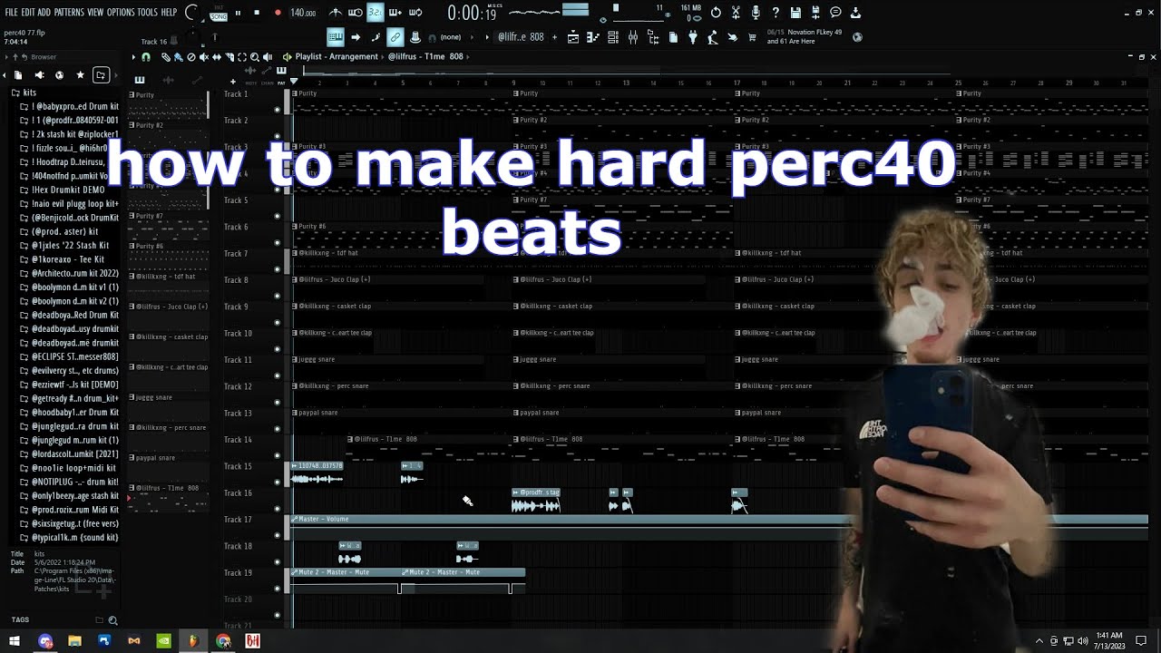 FULL IN DEPTH TUTORIAL + BEAT BREAKDOWN; How to make hard perc40 beats for okaymar/1oneam