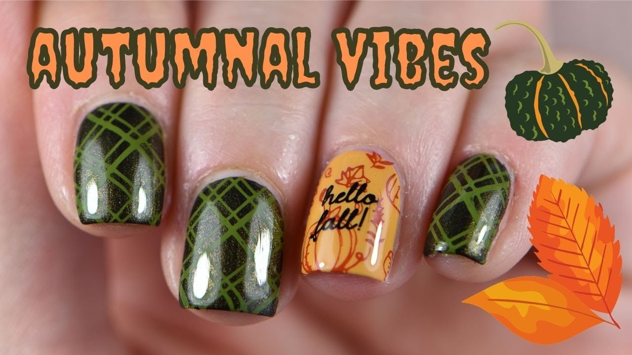 CHIC Fall Plaid Nail Art Stamping Tutorial